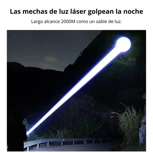 LINTERNA TACTICA DE MANO 2000X